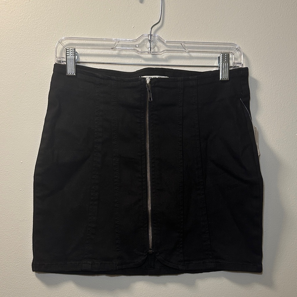 Free People We The Free Womens Black Layla Denim Mini Skirt Sz 4 Style OB1674253